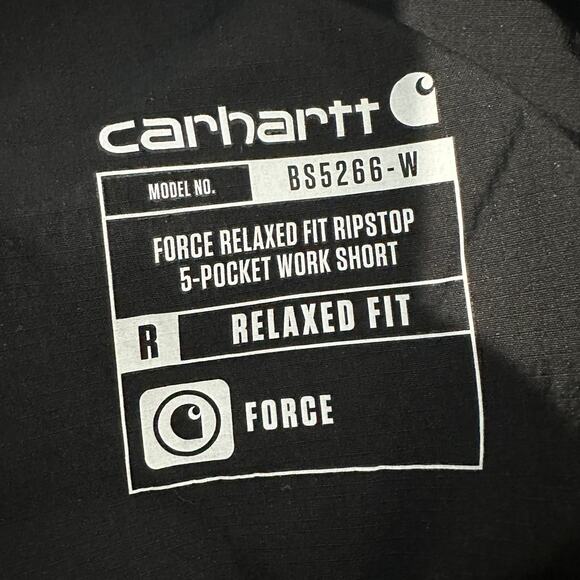 New without Tags! Carhartt Women's Force Relaxed Fit  5 Pocket Work Shorts - XL - Picture 7 of 10